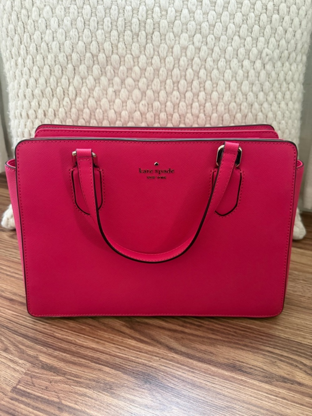 kate spade Bright Pink Saffiano purse